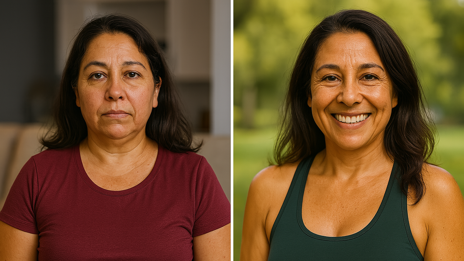 Amanda Before and After Close-Up